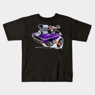 Vince Crain High Octane 1970 Challenger plum Kids T-Shirt